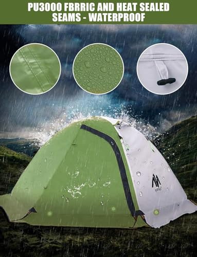 2 Person Ultralight Waterproof Double Layer Backpacking Tent H834189