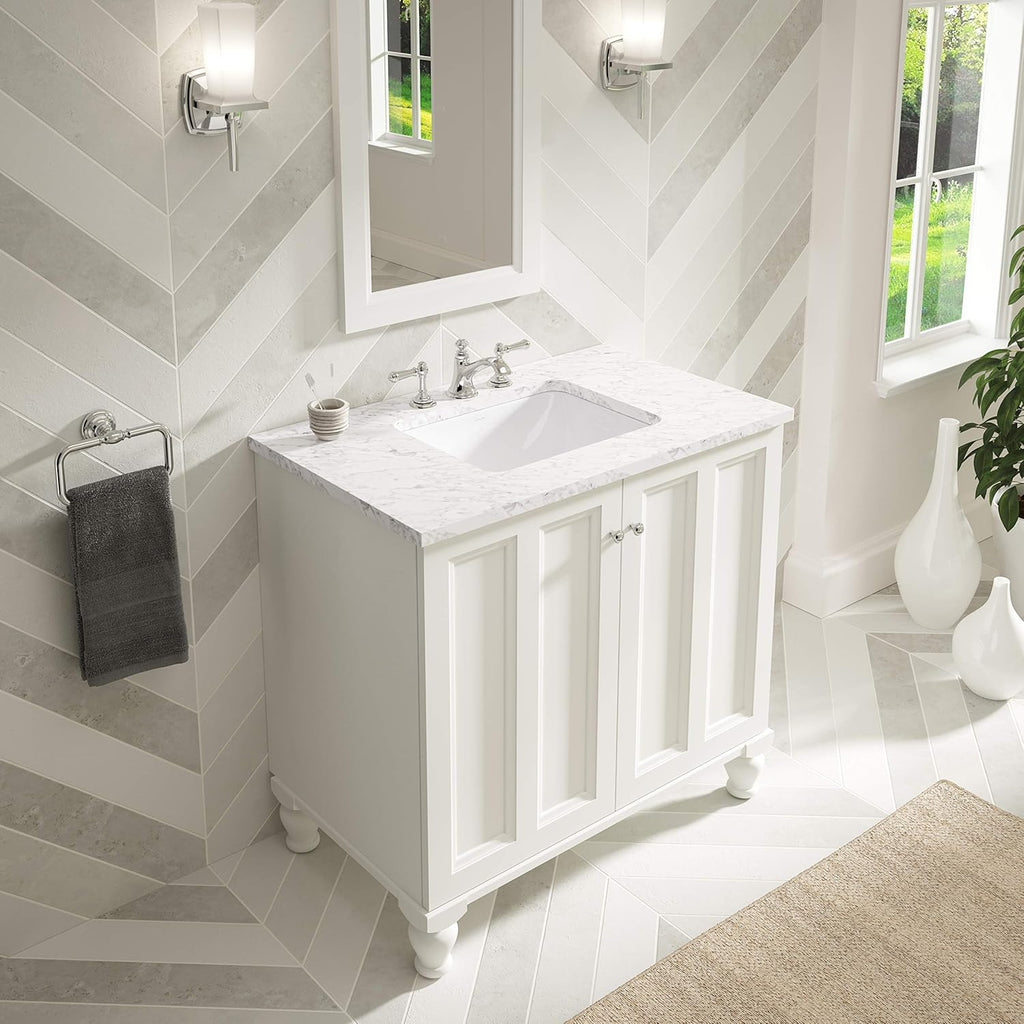 White Under-Mount Bathroom Sink C3272