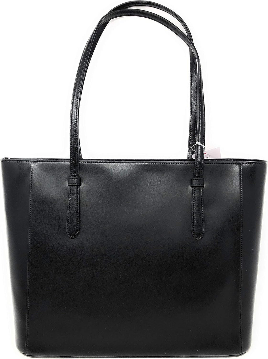 Black Leather Tote Shoulder Bag U9509