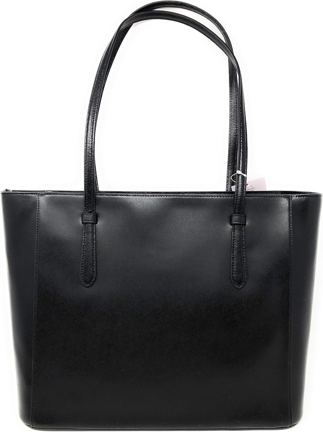Black Leather Tote Shoulder Bag U9509