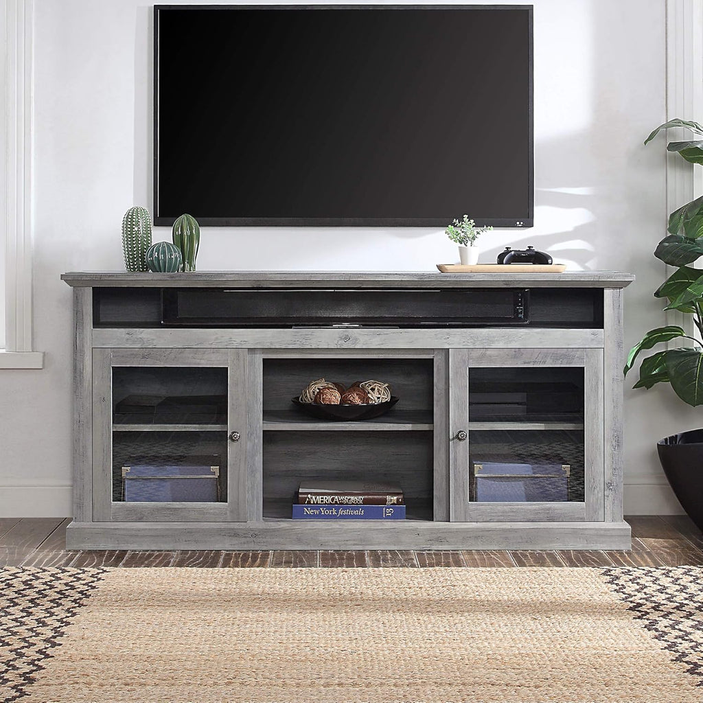 TV Stand with Open Storage Shelves and Cabinets H13932