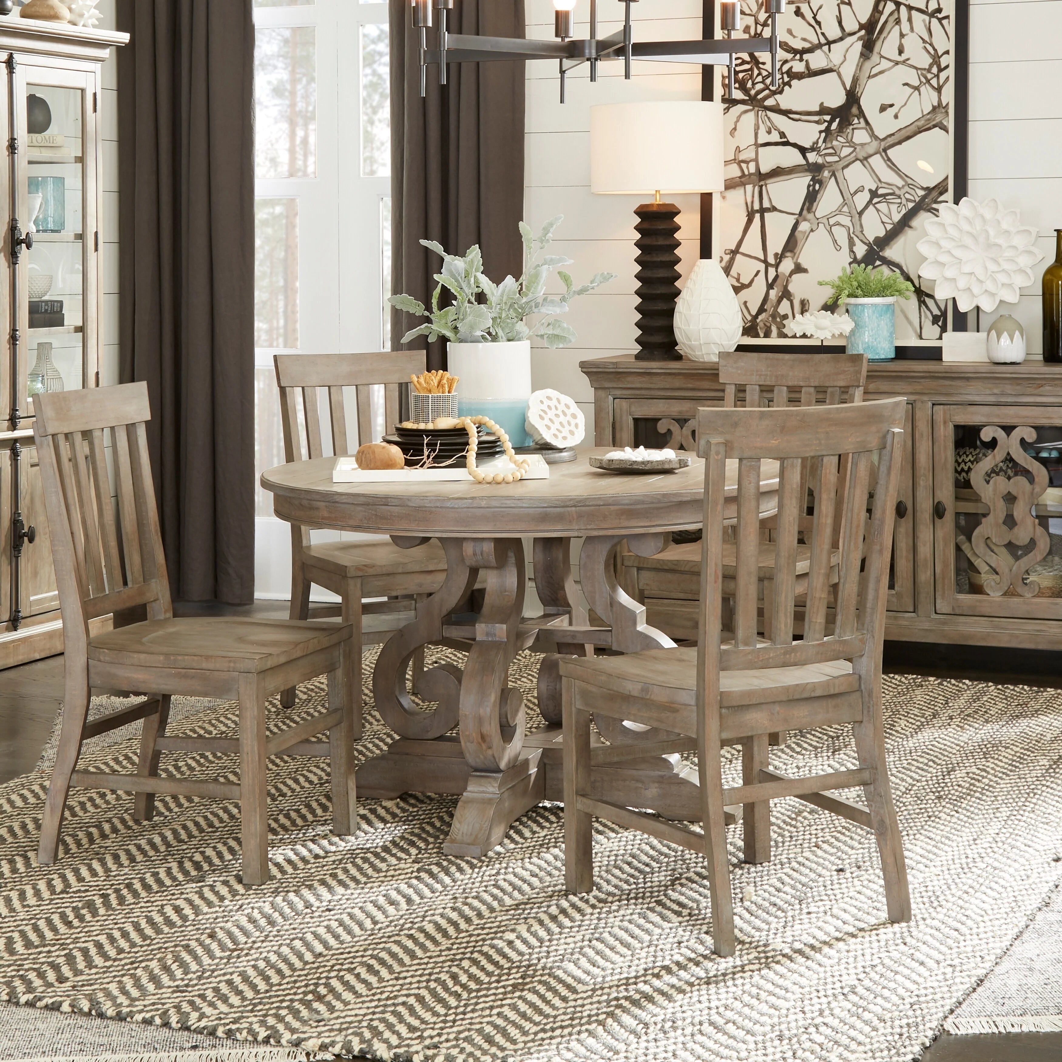 Dove Tail Grey Round Dining Table A635267