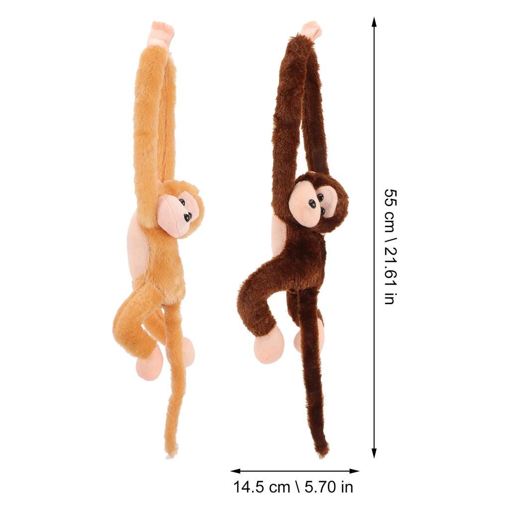 2Pcs Hanging Plush Monkey Doll Stuffed Animal Toy V6732