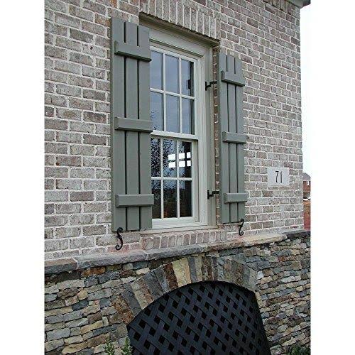White Composite Board-n-Batten Shutters, Per Pair K477651