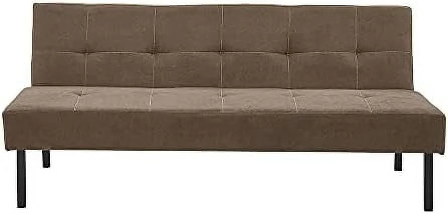 3 Seater Sofa Bed Click Clack Armless Fabric Couch Recliner (Grey) U685
