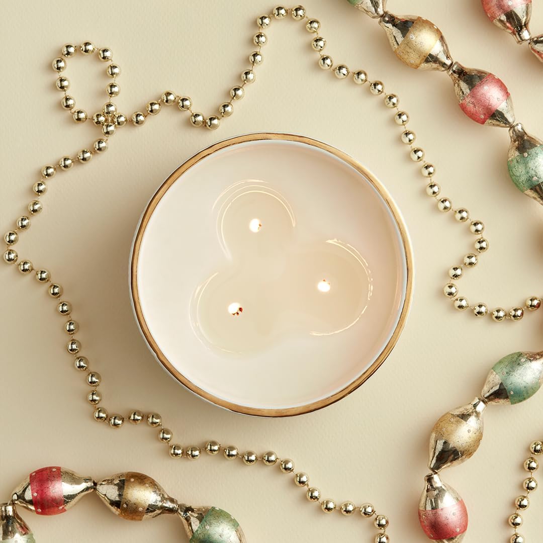 Gilded White 3-Wick Jar Candle (20 oz) C959