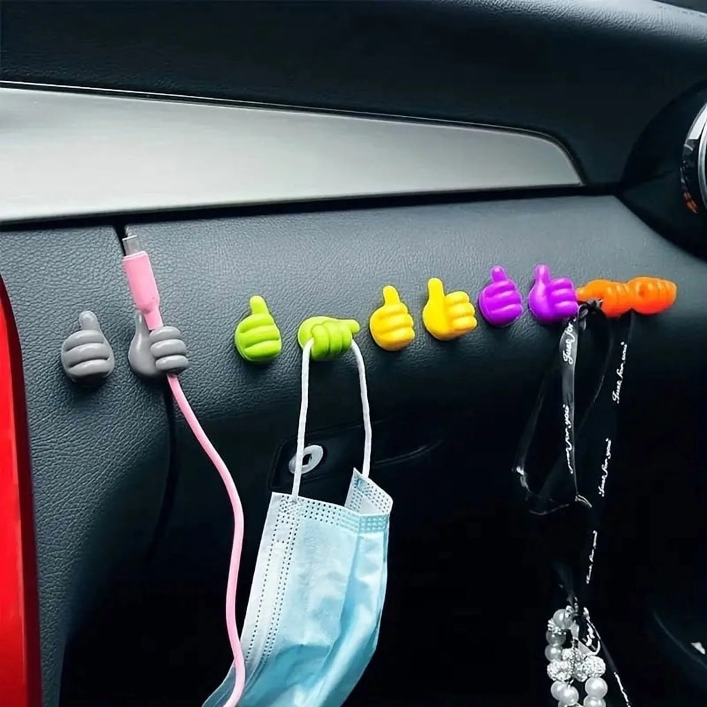50 Pcs Silicone Thumb Wall Hook Adhesive Cable Clip Key Hanger D5866