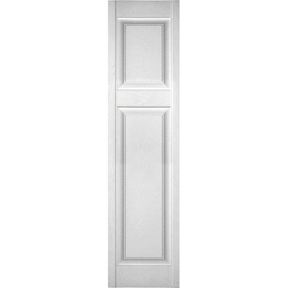 12 inch x 78 inch Paintable Vinyl Raised Panel Shutters J1385