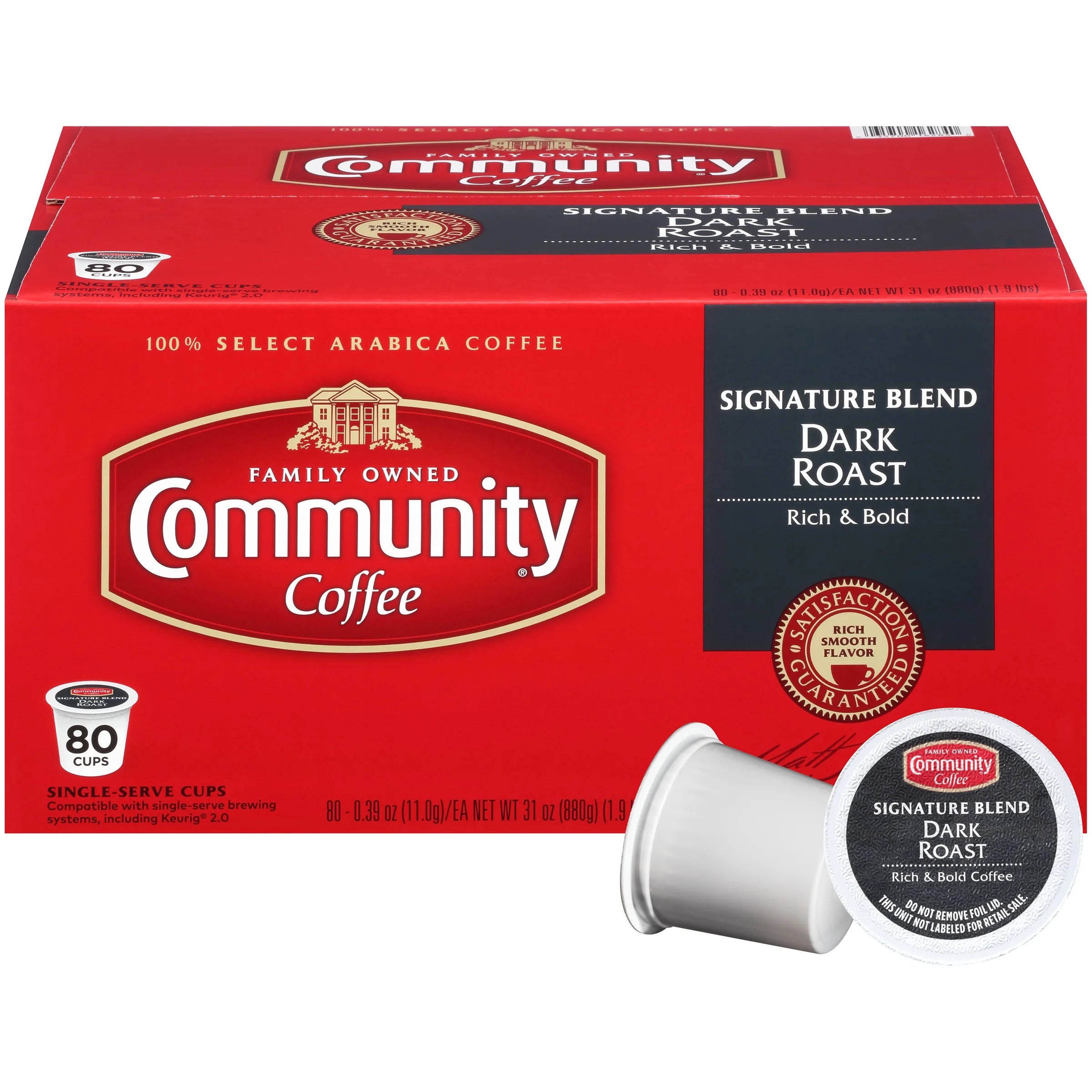 Dark Roast Coffee Single-Serve Cups 80 ct Box Q202299