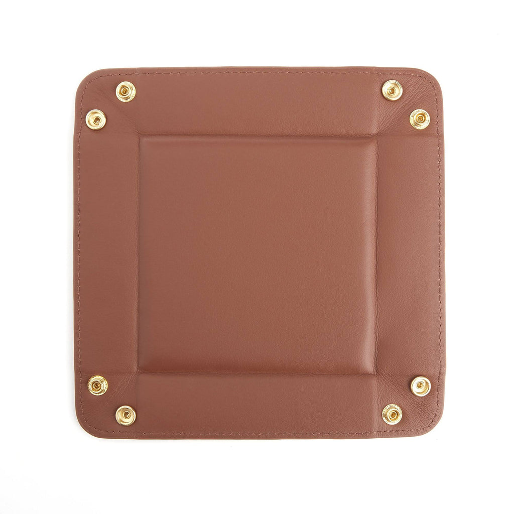 Orange Leather Valet Tray Z8064