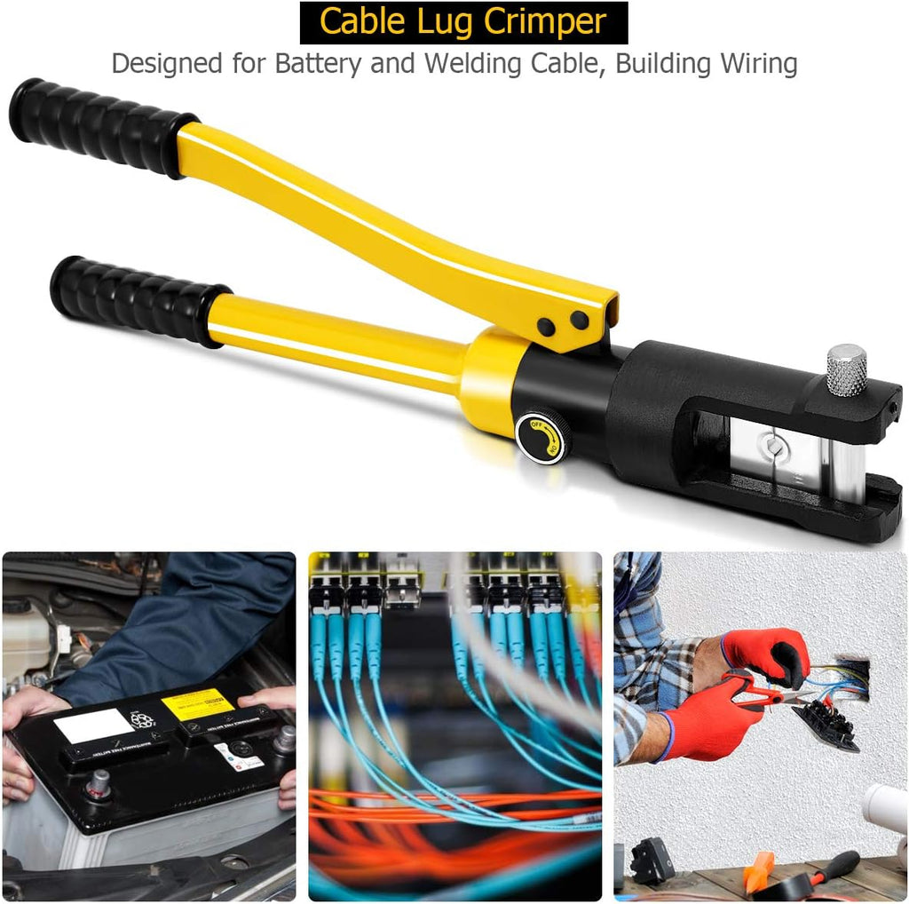 16 Ton Hydraulic Wire Crimper with 11 Dies R873