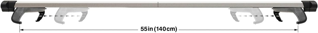 2-Piece 52 Aluminum Roof Top Cross Bar Set with Keyed Locking Mechanism E20059