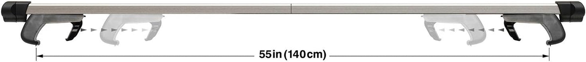 2-Piece 52 Aluminum Roof Top Cross Bar Set with Keyed Locking Mechanism E20059