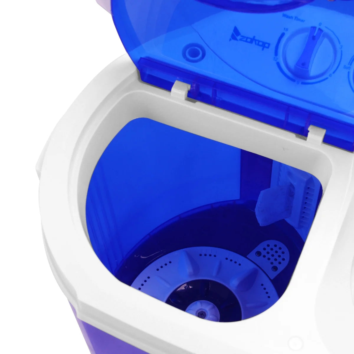 10LBs Electric Mini Washer & Dryer Portable Compact Laundry Combo, White & Blue Z421