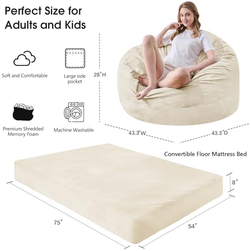 Charcoal Bean Bag Chair with Micro Fiber Cover T504