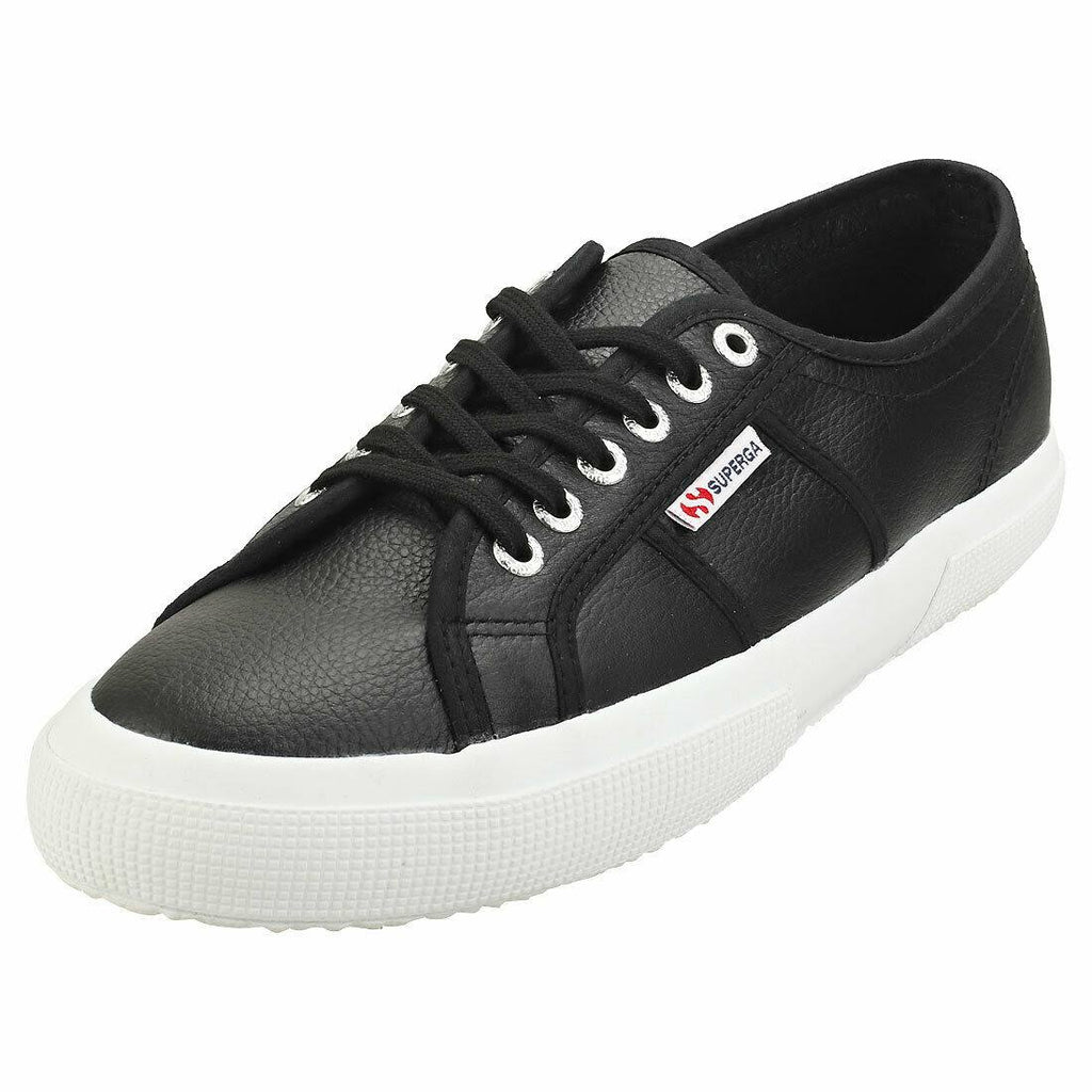 Black Leather Casual Trainers Z741518