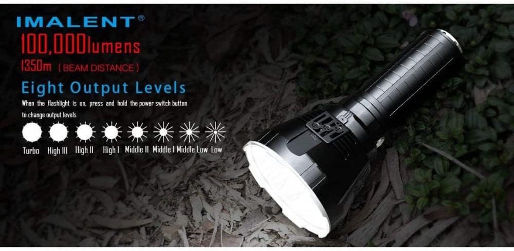 100,000 Lumens Rechargeable LED Flashlight E480871