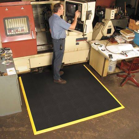 Antifatigue Mat, Black, 3Ft. x 3Ft. S809640