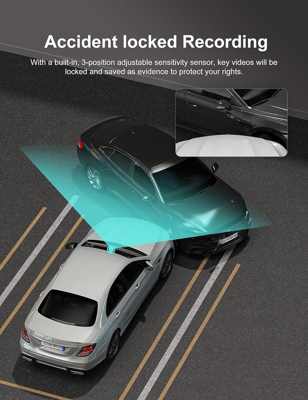 Dash Cam Front and Rear 1080P Full HD Dual Lens Dashcam 170° Wide Angle Pack of 2 G93764