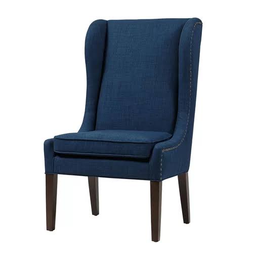 Charcoal Polyester Wingback Chair L724