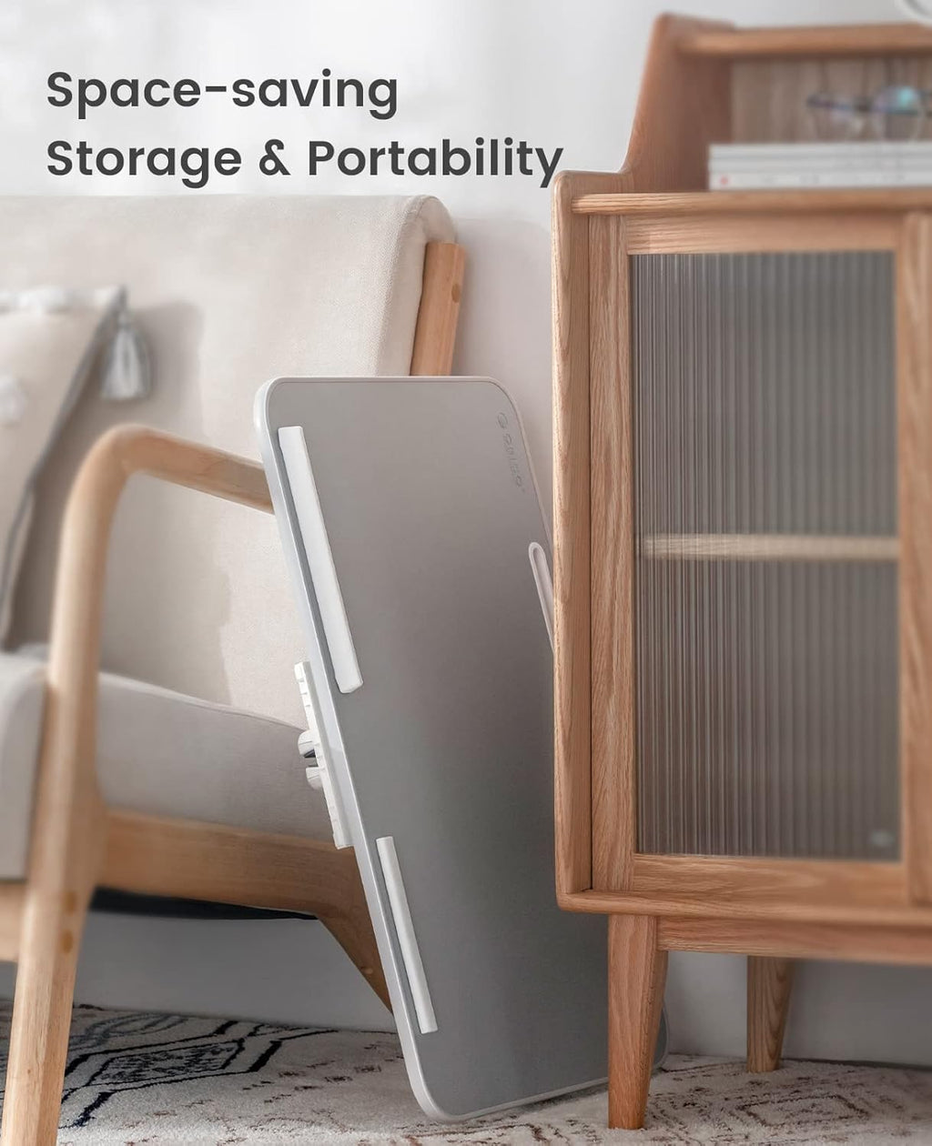 Foldable Laptop Desk with Storage Drawer, Pack of 2 W621