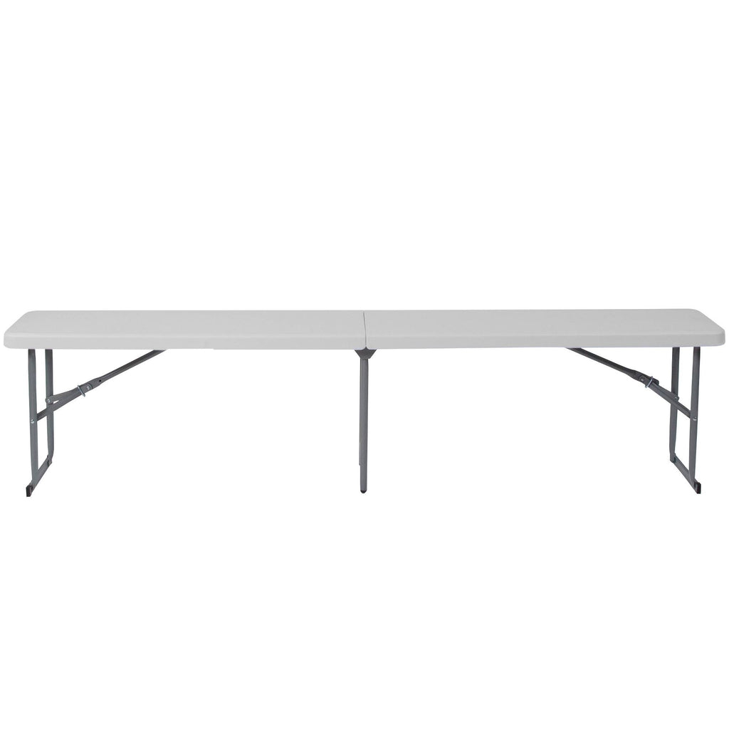 10.25 x 71 Inch Granite White Plastic Bench with Carrying Handle Q39863