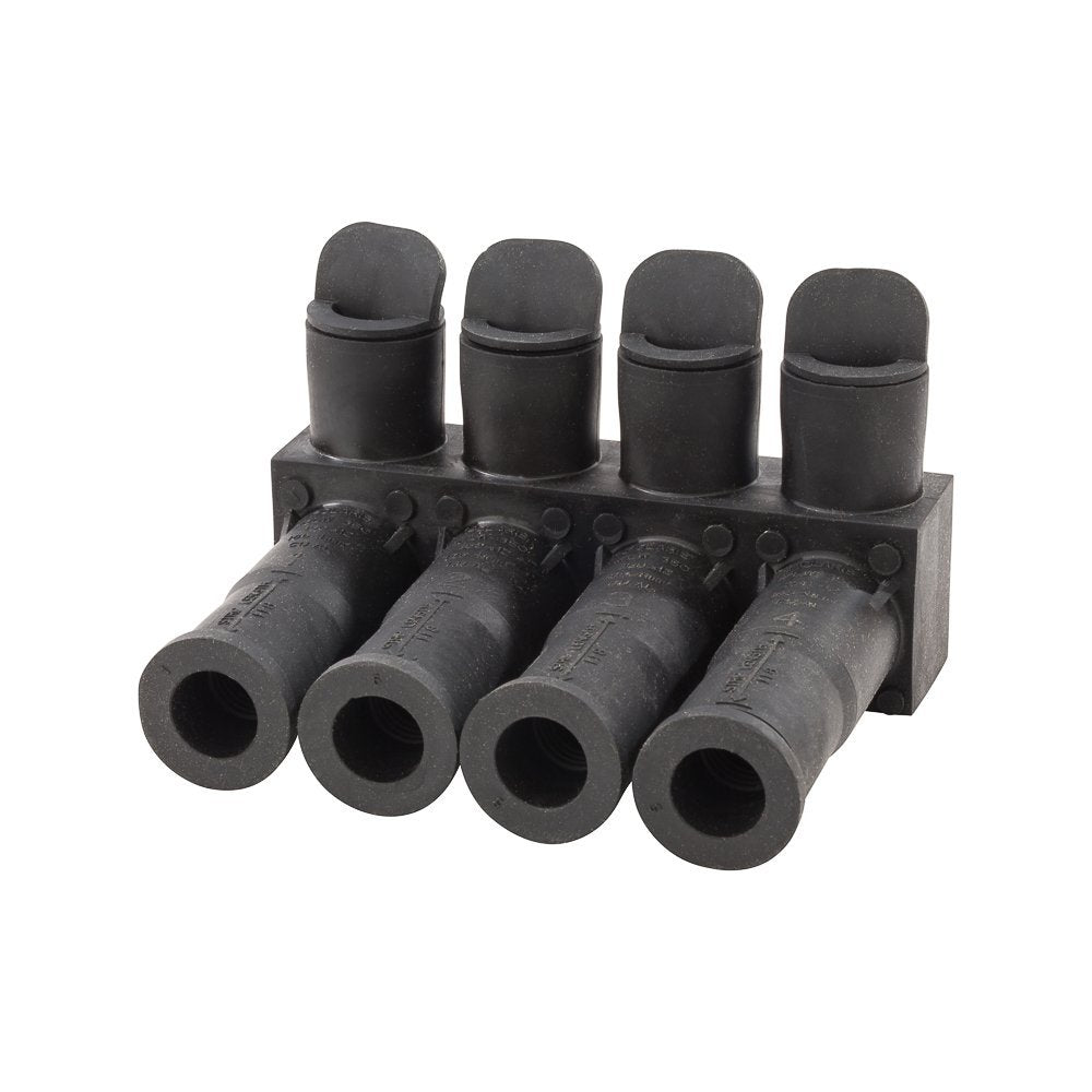 Submersible Pedestal Connector, 4 Ports, Black, Pack of 2 G763569