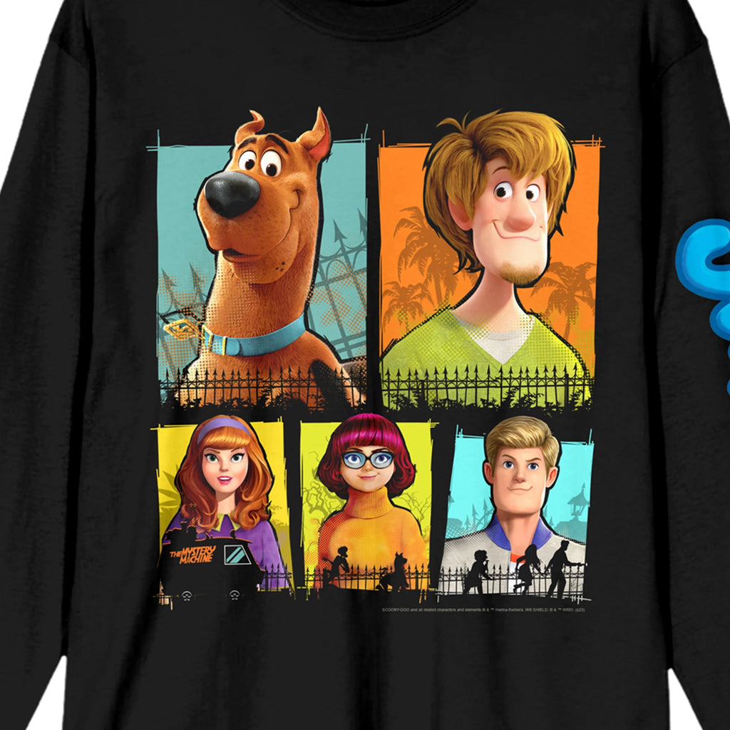 Black Long Sleeve Crew Neck Tee O527