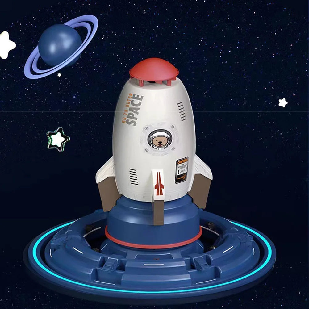 White Plastic Space Rocket Jet Sprinkler W500020