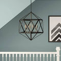 Antique Brass 6-Light Geometric Chandelier Y20521