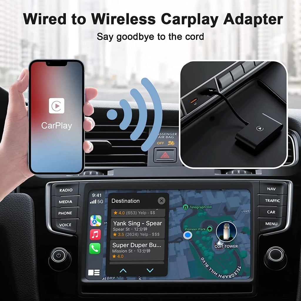 Wireless CarPlay Adapter for Factory Wired CarPlay Cars K411015