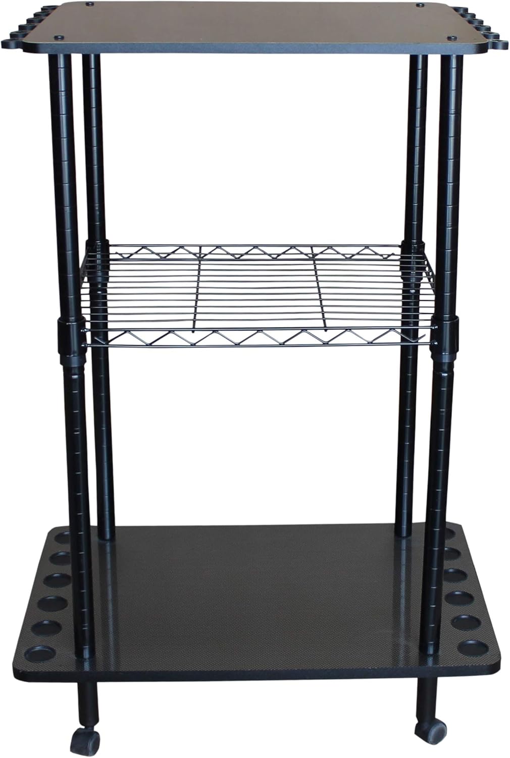 12 Fishing Rod Tackle Cart Black R48712