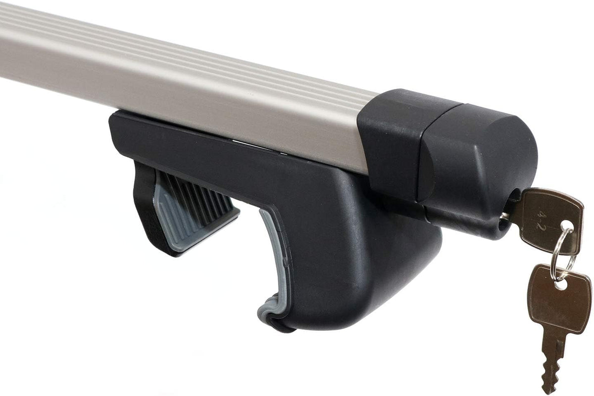 2-Piece 52 Aluminum Roof Top Cross Bar Set with Keyed Locking Mechanism E20059