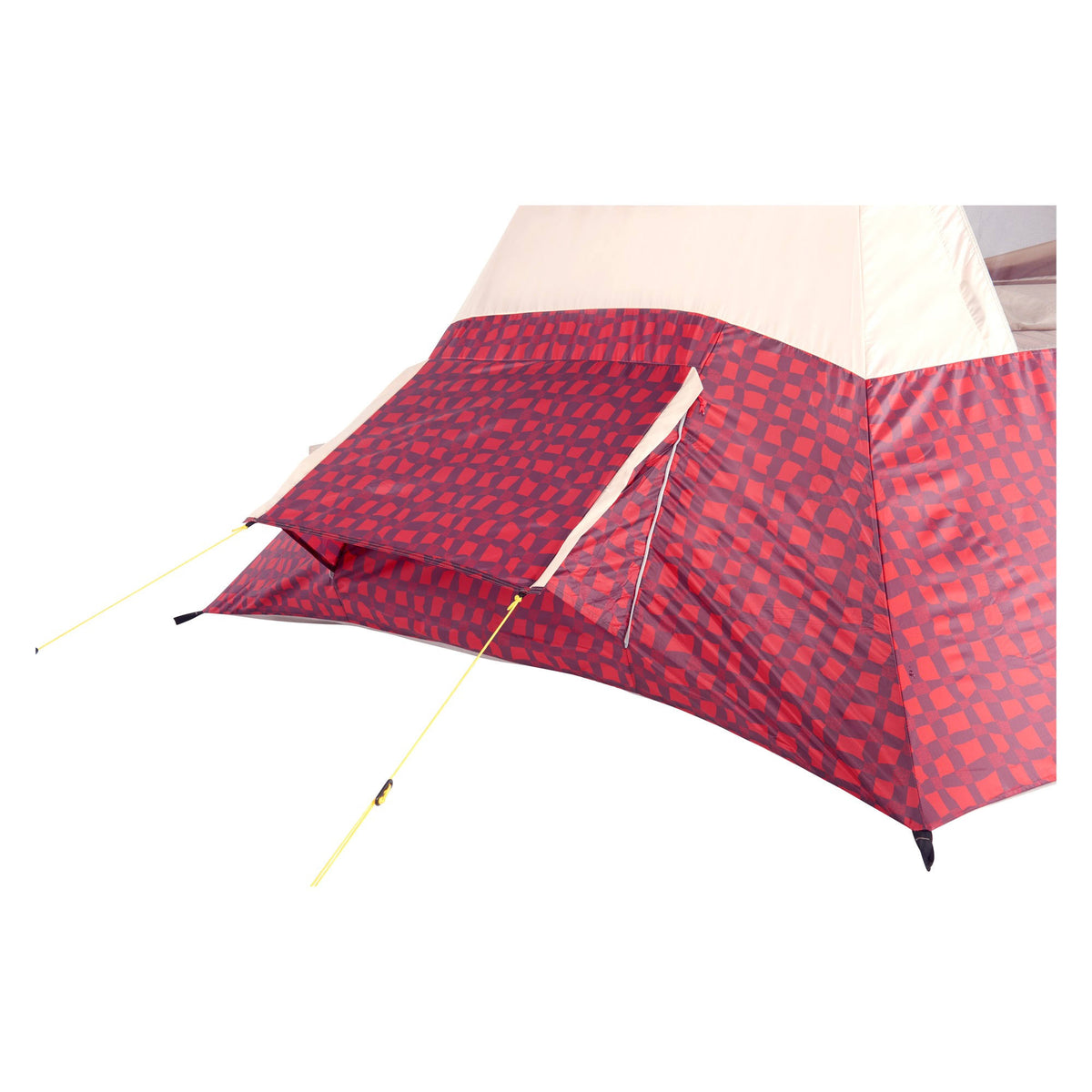 Red Plaid 5 Person Camping Teepee Tent I1270