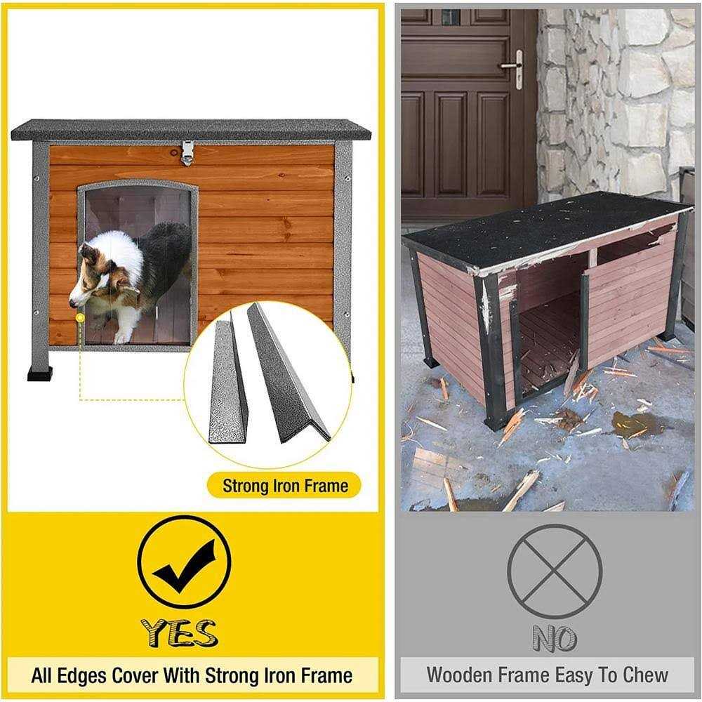 Wooden Dog Crates House with Iron Frame G3274