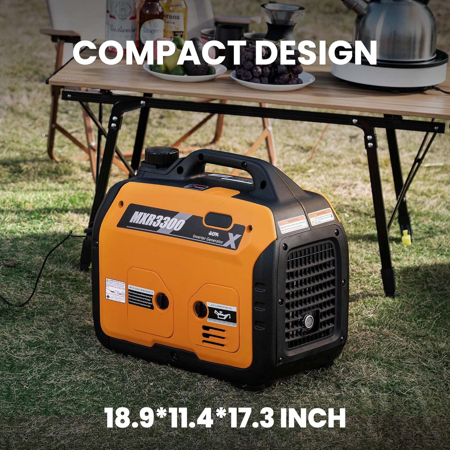 Portable Inverter Generator 3000W/3300W Gas Powered Quiet EPA Compliant X9564