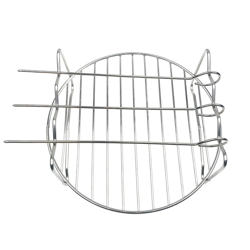 10Pcs Air Fryer Accessory Kit Frying Baking Pan Rack Pizza Tray Metal Holder Bread Bracket Cupcake Mould Set I32345