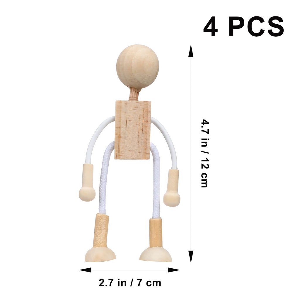 Unfinished Wooden Dolls Educational Craft Toys X6252