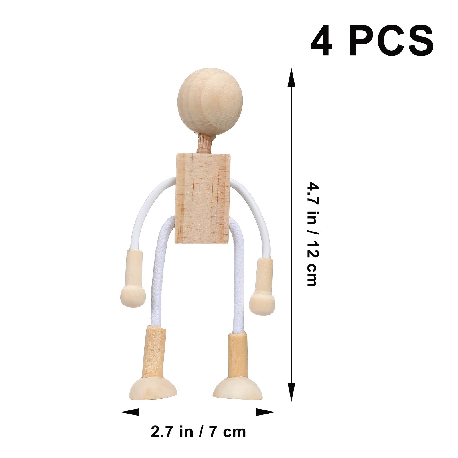 Unfinished Wooden Dolls Educational Craft Toys X6252