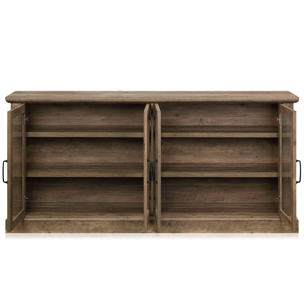 Rustic Grey 4 Door Wood Sideboard Cabinet W565