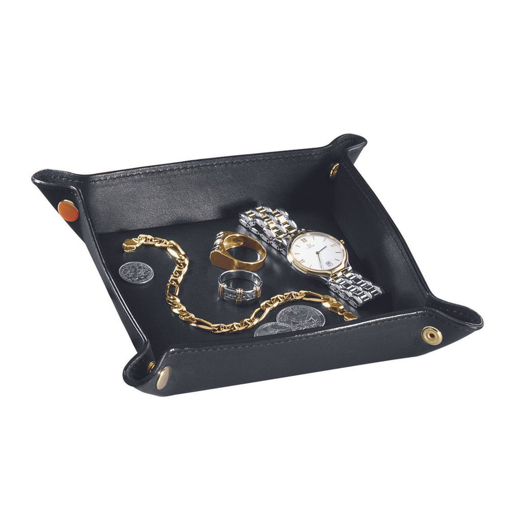 Orange Leather Valet Tray Z8064