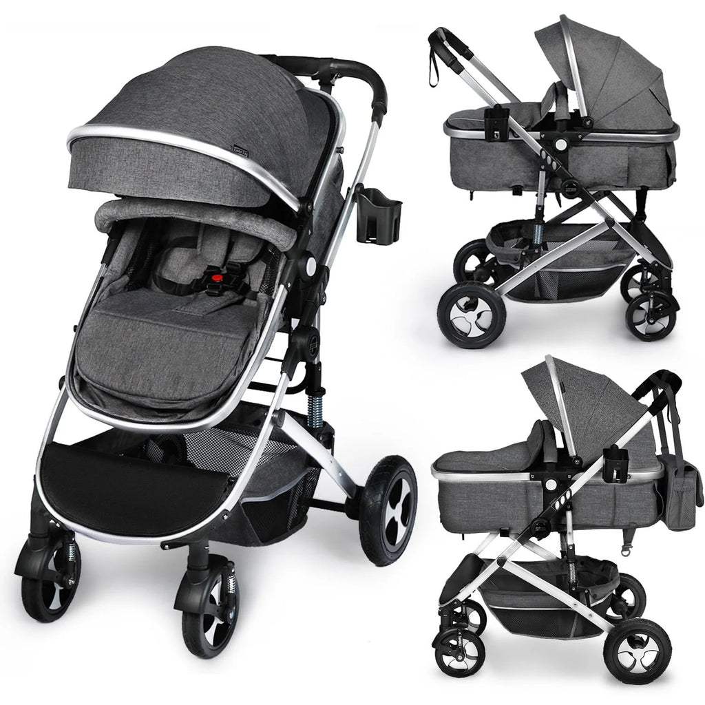 2 in 1 Convertible Baby Stroller, Dark Grey P788153