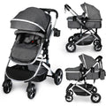 2 in 1 Convertible Baby Stroller, Dark Grey P788153