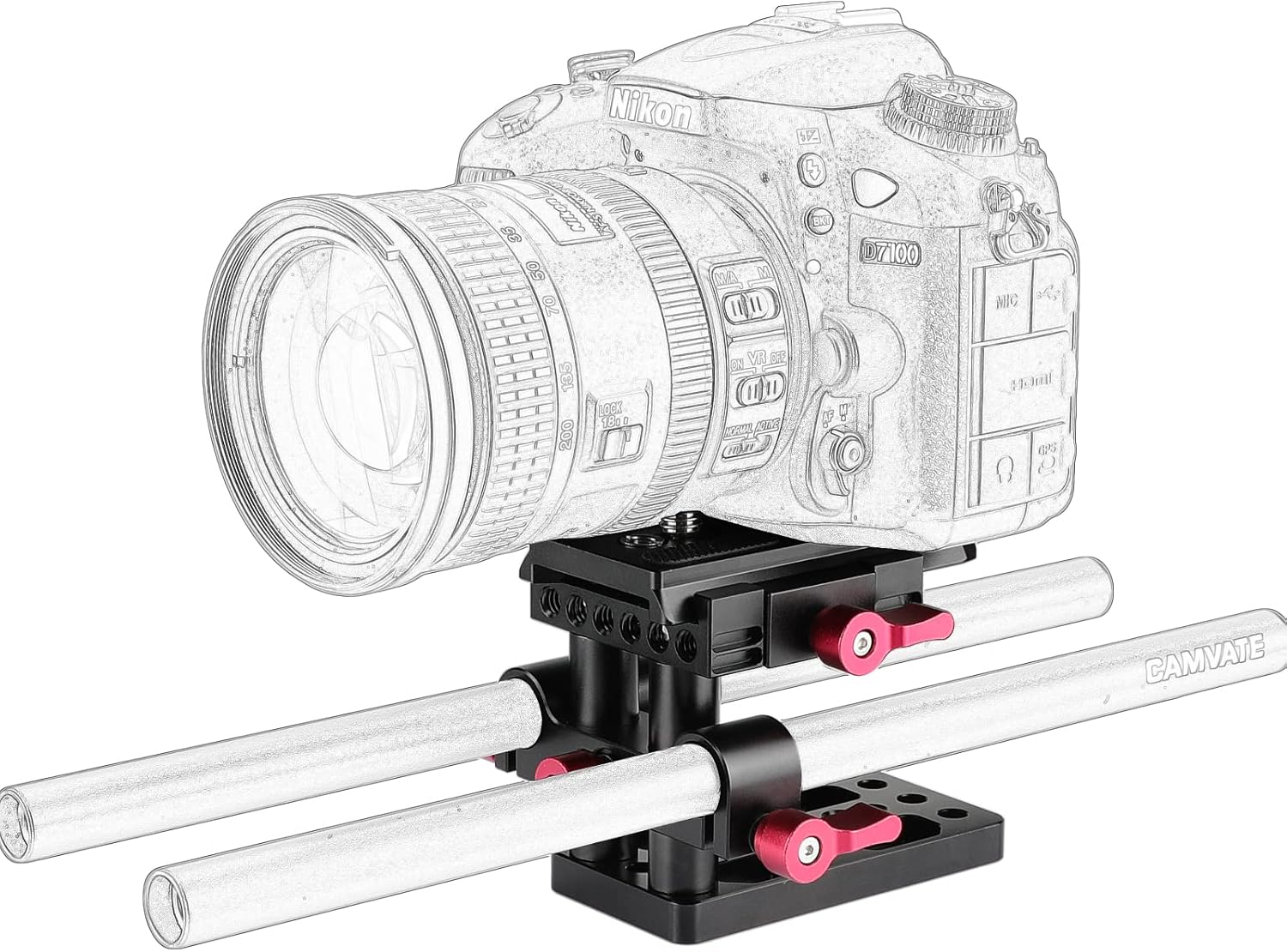 Red Quick Release Mount Base Plate Pack of 2 C10179