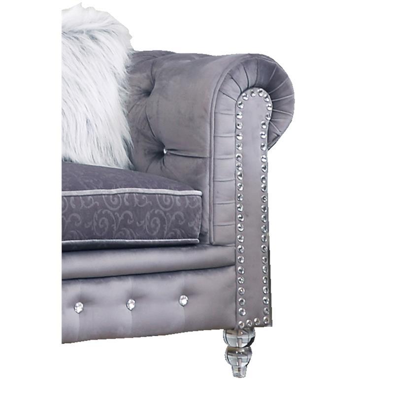 Gray Fabric Sofa Set 3Pcs U91594