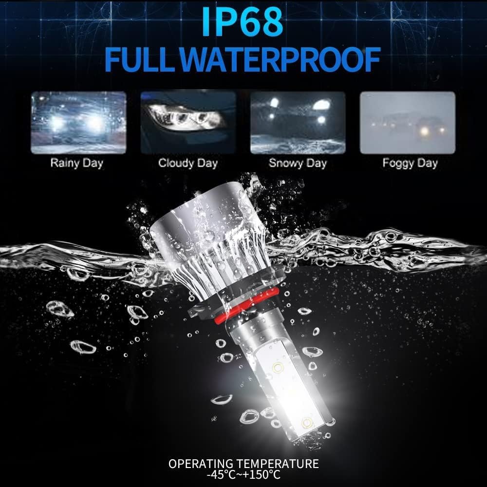 LED Headlight Bulbs Combo 240W 30000LM 6500K Cool White, Pack of 4 Pack of 2 O45265