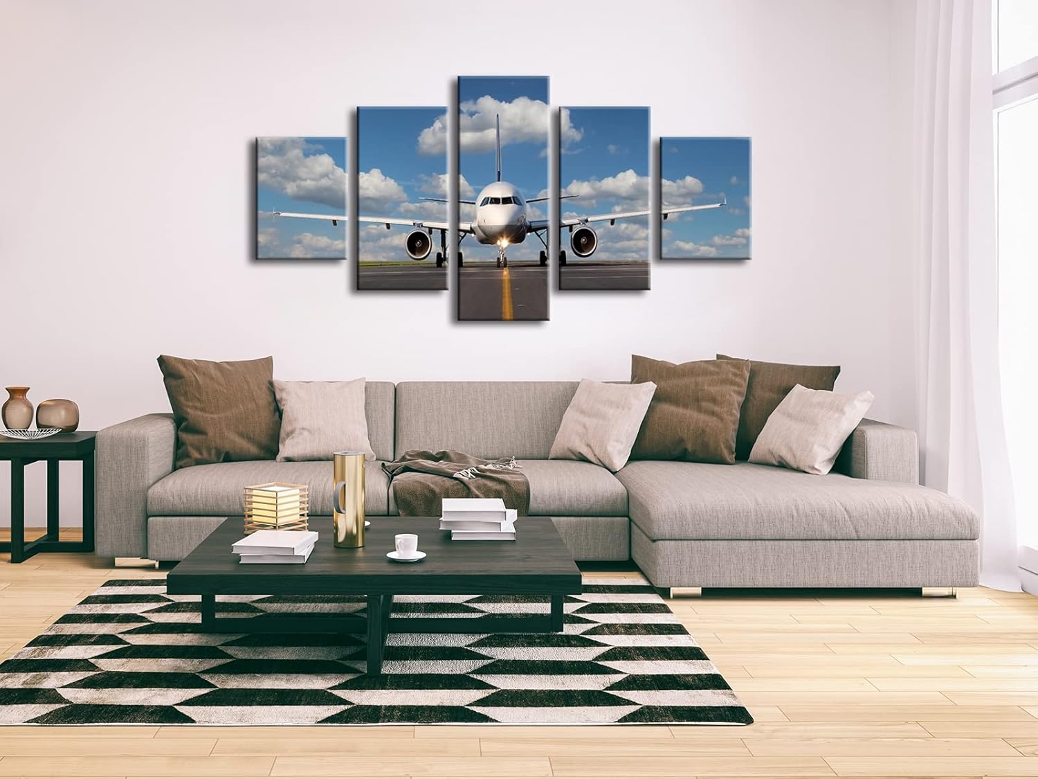 5 Panel Stretched Canvas Wall Art I733