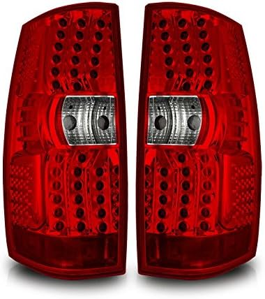 Chrome Housing Red Lens LED Tail Light S6914