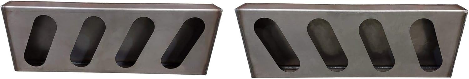 Quadruple Oval Slanted Steel Light Box, 6 Oval Lights, 1 Pair I162155