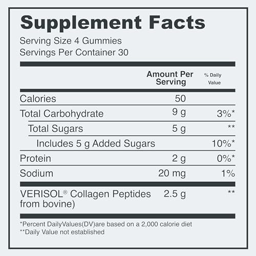 Grape Flavor Collagen Gummies, 120 ct, Pack of 2 H29732